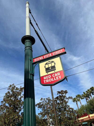 Red Car Trolley Sign