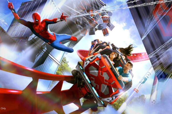 spider-man land coaster art
