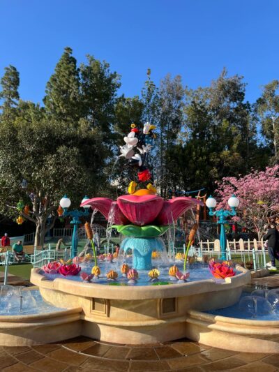 Disneyland on a budget fountain