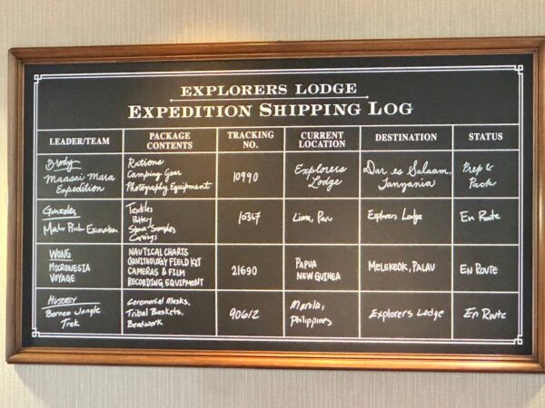 Disney Explorers Lodge chalkboard