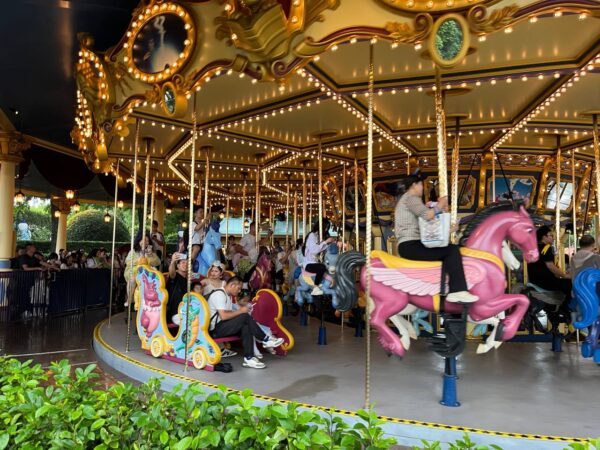 Shanghai Disneyland rides side view carousel