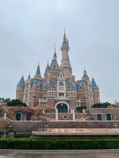 Shanghai Disneyland Spider-Man Coaster castle