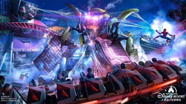 Shanghai Disneyland Spider-Man Coaster new art